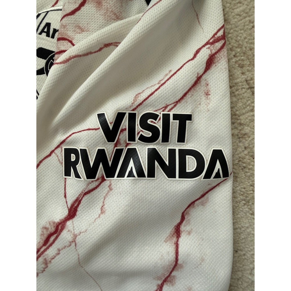 Adidas Arsenal 2020-21 Away Jersey White Maroon Marble Emirates Fly Better YXL - Picture 5 of 8
